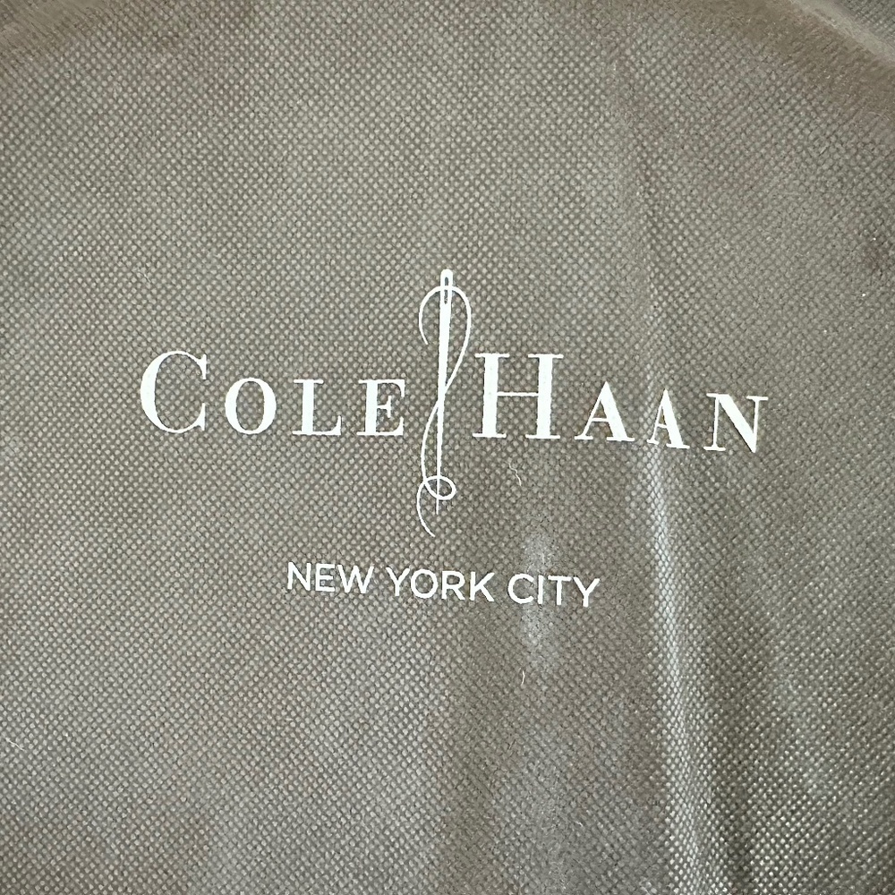 Cole Haan Brown Leather Jacket Cropped Design and Feminine Ruffle Front Detail - Picture 3 of 9